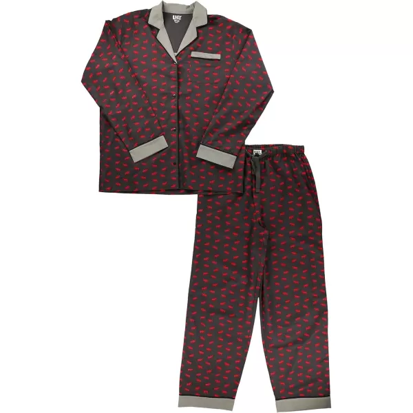 Lazy One ButtonDown Adult Pajama Set Classic ButtonDown Shirt and Pants PjsMini Moose