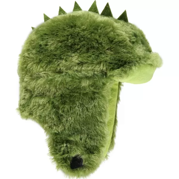 Lazy One Critter Cap Hat for Kids and Adults Fun ColdWeather Animal Hats Cute Warm Winter Cozy Ear coversDino Critter Cap
