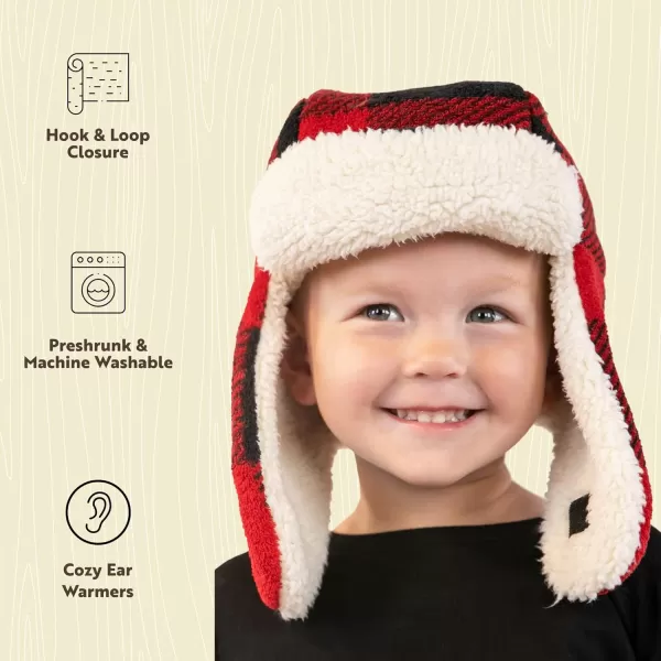 Lazy One Critter Cap Hat for Kids and Adults Fun ColdWeather Animal Hats Cute Warm Winter Cozy Ear coversMoose Plaid Critter Cap