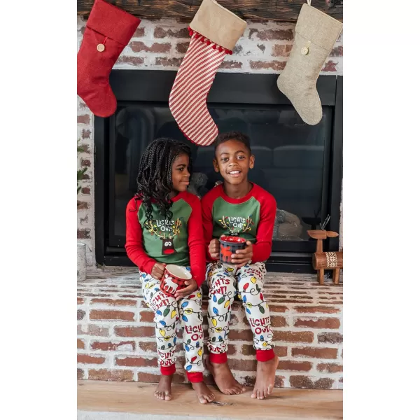 Lazy One Lights Out Matching Family Christmas Pajamas Matching Christmas PJs for Family Adult Teen Kid and Baby PajamasLights Out Family Pajama Set
