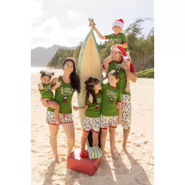 Lazy One Lights Out Matching Family Christmas Pajamas Matching Christmas PJs for Family Adult Teen Kid and Baby PajamasLights Out Pajamas