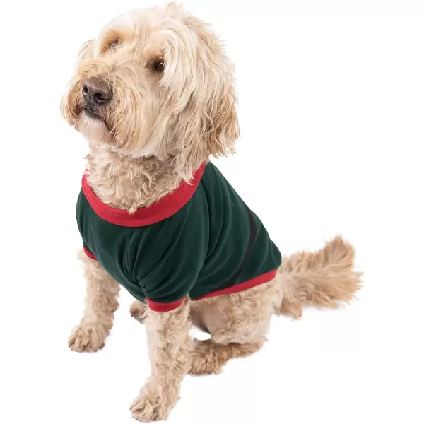 Lazy One Matching Family Christmas Pajamas Elf Matching Christmas PJs for Family Adult Tees ampamp Pants SeparatesElf Dog Shirt