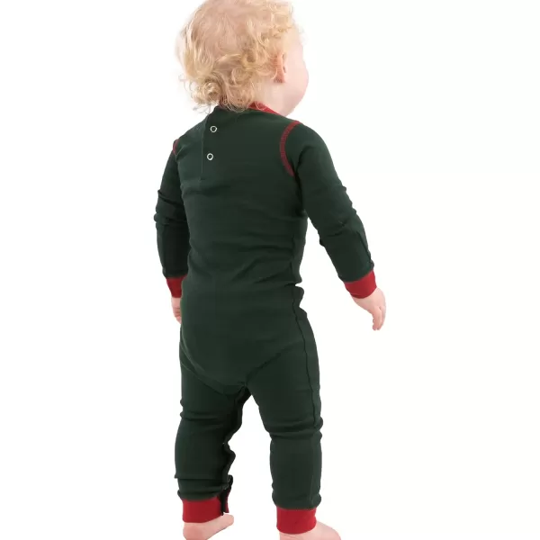 Lazy One Matching Family Christmas Pajamas Elf Matching Christmas PJs for Family Adult Tees ampamp Pants SeparatesLil Elf Unionsuit