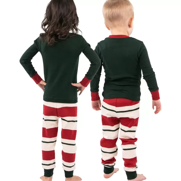Lazy One Matching Family Christmas Pajamas Elf Matching Christmas PJs for Family Adult Tees ampamp Pants SeparatesNaughtiest Elf Pajama Sets