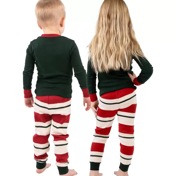 Lazy One Matching Family Christmas Pajamas Elf Matching Christmas PJs for Family Adult Tees ampamp Pants SeparatesNice Elf Pajama Sets
