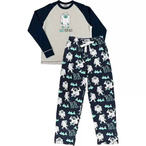 Lazy One Matching Family Pajama Sets for Adults Kids and Infants Yeti for Bed XLarge
