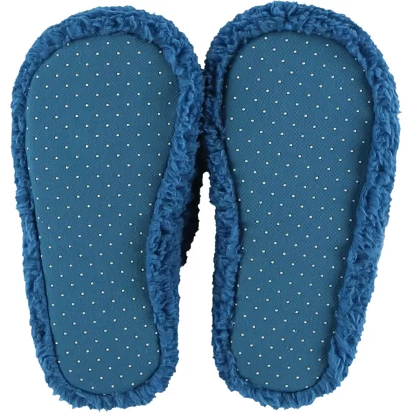 Lazy One Spa FlipFlop Slippers for Women Girls Fuzzy House SlippersBlue Queen Bee