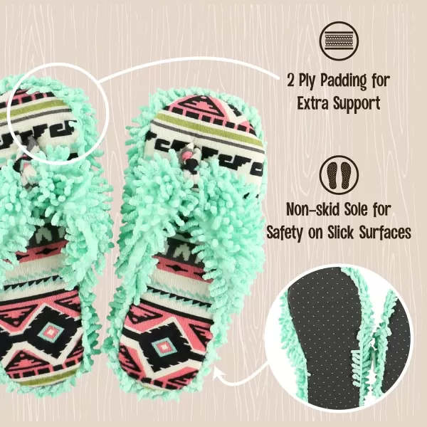 Lazy One Spa FlipFlop Slippers for Women Girls Fuzzy House SlippersLight Blue Dead Tired