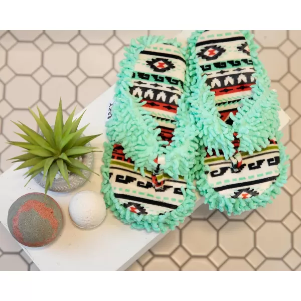 Lazy One Spa FlipFlop Slippers for Women Girls Fuzzy House SlippersLight Blue Dead Tired