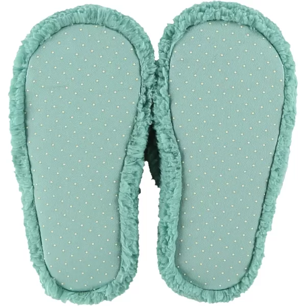 Lazy One Spa FlipFlop Slippers for Women Girls Fuzzy House SlippersMineral Blue Cat Nap