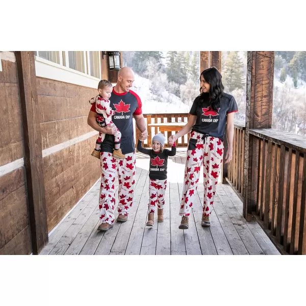 Lazy One Womens Pajama Set Short Sleeves with Cute Prints Relaxed FitCanada Eh Pajama Set