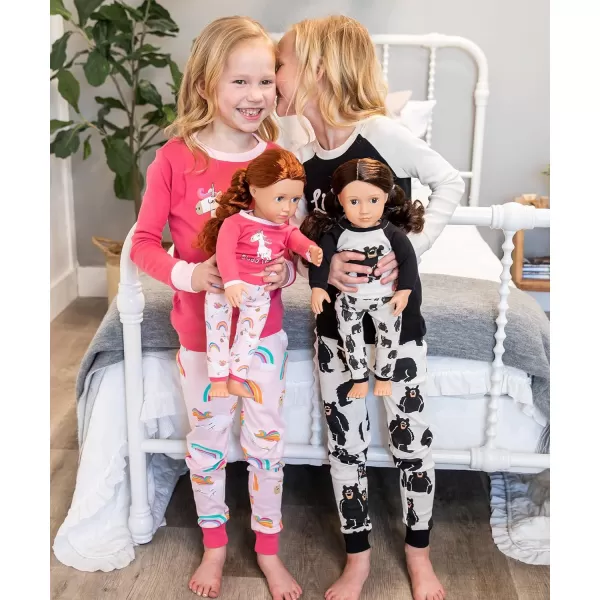LazyOne Matching Sleep Wild Doll Pjs for Dolls and Kids American 18Inch Girl Doll Accessories Doll Clothes Matching Pajama Set for DollsStay Magical Set