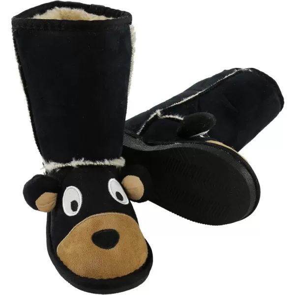 Lazy One Animal Slipper Boots for Kids Cozy Childrens SlippersBear Boot Toasty Toez