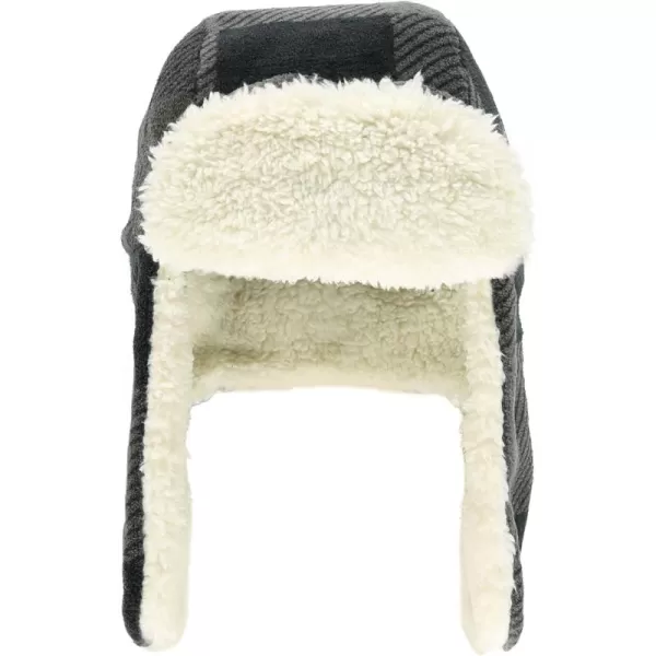 Lazy One Critter Cap Hat for Kids and Adults Fun ColdWeather Animal Hats Cute Warm Winter Cozy Ear coversGrey Buffalo Check Critter Cap