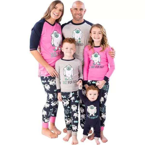 Lazy One Matching Family Pajama Sets for Adults Kids and Infants Yeti for Bed XLarge