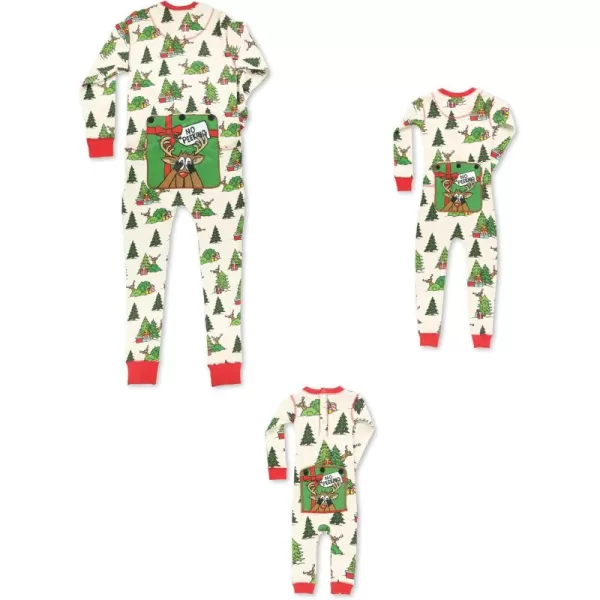 imageLazy One Flapjacks Matching Christmas Pajamas for The Dog Baby ampamp Kids Teens and AdultsReindeer No Peeking Flapjack