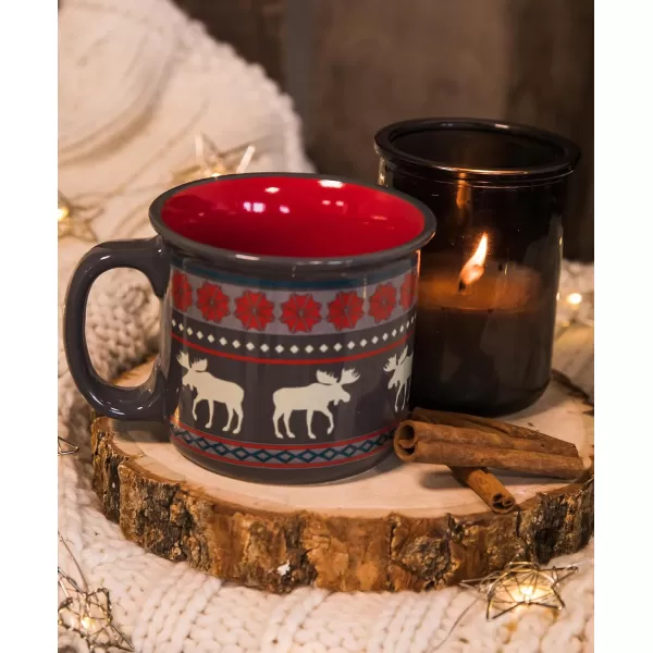 imageLazy One Novelty Mugs Funny Gift Mug for Family Friends or Coworkers in your Office Camping Fishing Bass Asleep at The ReelMoose Fair Isle Mug