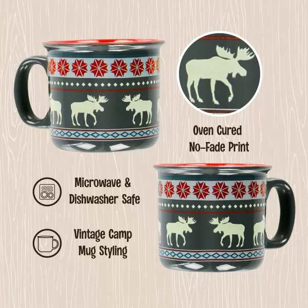 imageLazy One Novelty Mugs Funny Gift Mug for Family Friends or Coworkers in your Office Camping Fishing Bass Asleep at The ReelMoose Fair Isle Mug
