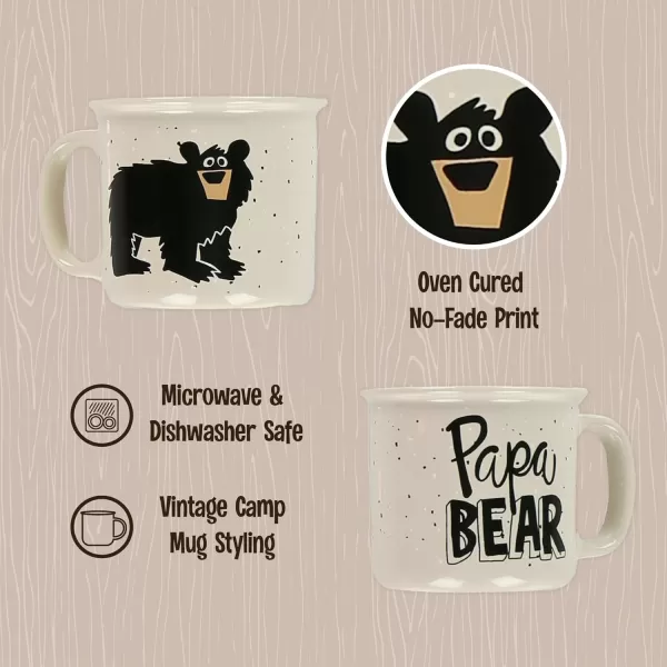 imageLazy One Novelty Mugs Funny Gift Mug for Family Friends or Coworkers in your Office Camping Fishing Bass Asleep at The ReelPapa Bear Mug