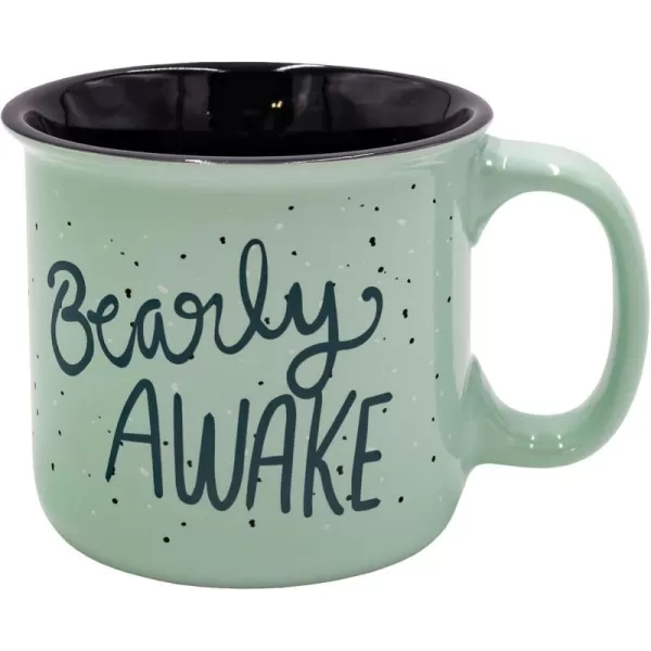 imageLazy One Novelty Mugs Funny Gift Mug for Family Friends or Coworkers in your Office Camping Fishing Bass Asleep at The ReelBearly Awake Blue Mug