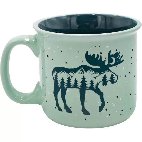 imageLazy One Novelty Mugs Funny Gift Mug for Family Friends or Coworkers in your Office Camping Fishing Bass Asleep at The ReelMountain Moose Mug