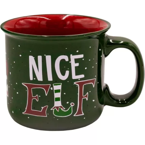 imageLazy One Novelty Mugs Funny Gift Mug for Family Friends or Coworkers in your Office Camping Fishing Bass Asleep at The ReelNice Elf Mug