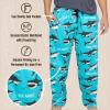 imageLazy One Funny Ocean Pajama Pants For Men Mens Separate Bottoms Lounge Pants Fishing PJsLight Blue Wide Awake Sharks Pajama Pants