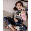 imageLazy One Warm LongSleeve PJ Sets for Girls and Boys Cozy Comfy Funny Kids Pajama Sets Animal Bear ampamp MooseForest Be With You Blue Pajama Sets