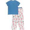imageLazy One Womens Pajama Set Short Sleeves with Cute Prints Relaxed FitBlue Hogs  Kisses Pj Set