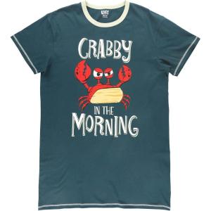 imageLazy One Nightshirts for Women Cute Nightgown for Women Animal DesignsBlue Crabby in the Am Nightshirt