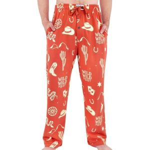 imageLazy One Novelty Pajama Pants For Men Mens Separate Bottoms Lounge Pants FunnyWild Wild Rest Orange Pajama Pants