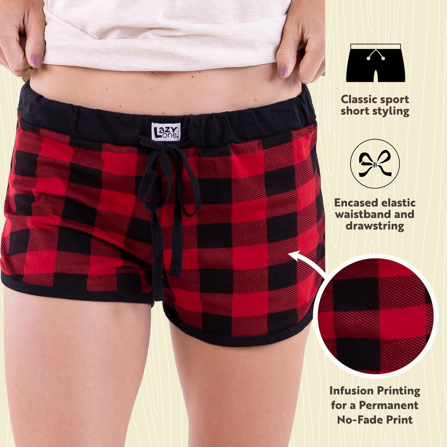 imageLazy One Tank and Shorts Pajama Separates Cute Summer Pajamas for Women MixandMatch Vintage Styling SeparatesRed Plaid Shorts