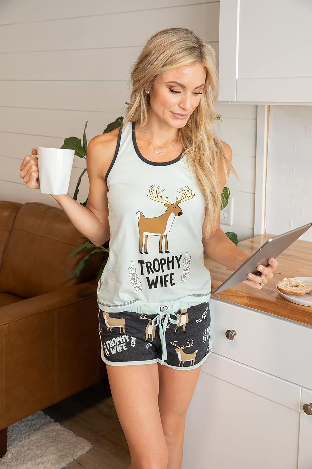 imageLazy One Tank and Shorts Pajama Separates Cute Summer Pajamas for Women MixandMatch Vintage Styling SeparatesTrophy Wife Shorts
