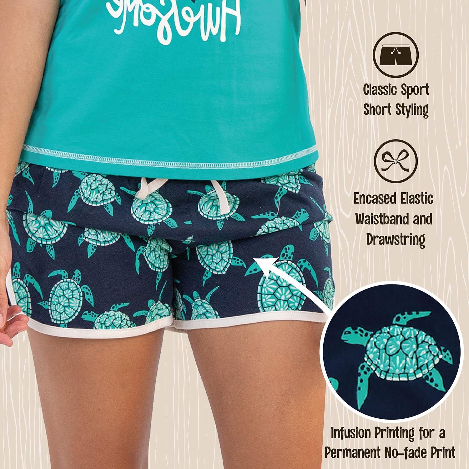 imageLazy One Tank and Shorts Pajama Separates Cute Summer Pajamas for Women MixandMatch Vintage Styling SeparatesTurtley Awesome Shorts