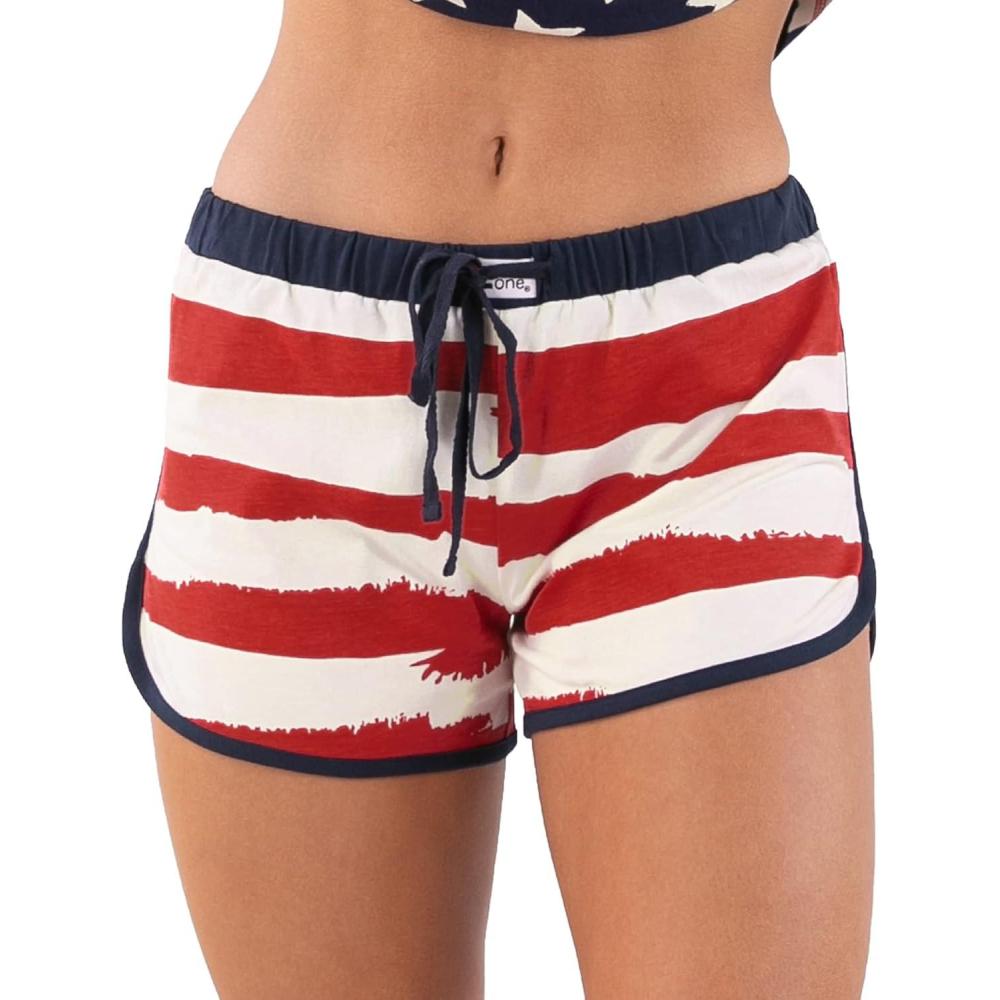 imageLazy One Tank and Shorts Pajama Separates Cute Summer Pajamas for Women MixandMatch Vintage Styling SeparatesStars  Stripes Shorts
