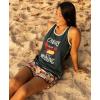 imageLazy One Tank and Shorts Pajama Separates Cute Summer Pajamas for Women MixandMatch Vintage Styling SeparatesCrabby in the Am Tank Top
