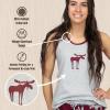 imageLazy One Tank and Shorts Pajama Separates Cute Summer Pajamas for Women MixandMatch Vintage Styling SeparatesFunky Moose Tank Top