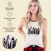 imageLazy One Tank and Shorts Pajama Separates Cute Summer Pajamas for Women MixandMatch Vintage Styling SeparatesSleep Wild Tank Top