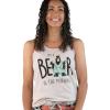imageLazy One Tank and Shorts Pajama Separates Cute Summer Pajamas for Women MixandMatch Vintage Styling SeparatesBear in Am Tank Top