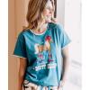 imageLazy One Pajamas for Women Cute Farm Pajama Pants and Top SeparatesBooty Sleep Blue Womens Pajama Shirt