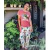 imageLazy One Pajamas for Women Cute Garden and Bear Pajama Pants and Top SeparatesLove My Bed Womens Pajama Shirt