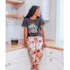 imageLazy One Pajamas for Women Cute Garden and Bear Pajama Pants and Top SeparatesRise  Shine Flower Womens Pajama Shirt