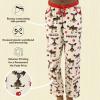 imageLazy One Pajamas for Women Cute Moose Pajama Pants and Top SeparatesChocolate Moose Pajama Pant