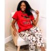 imageLazy One Pajamas for Women Cute Moose Pajama Pants and Top SeparatesChocolate Moose Pajama Pant