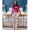 imageLazy One Pajamas for Women Cute Pajama Pants Cat and Dog Pajamas for Women Comfy Womens PJsCream