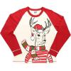 imageLazy One Pajamas for Women Cute Pajama Pants and Long Sleeve Top SeparatesDeer Chrismas Womens Pajama Shirt