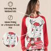 imageLazy One Pajamas for Women Cute Pajama Pants and Long Sleeve Top SeparatesDeer Chrismas Womens Pajama Shirt