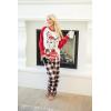 imageLazy One Pajamas for Women Cute Pajama Pants and Long Sleeve Top SeparatesDeer Chrismas Womens Pajama Shirt