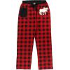 imageLazy One Pajamas for Women Cute Pajama Pants and Long Sleeve Top SeparatesMoose Plaid Womens Pajama Pant