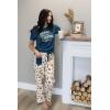 imageLazy One Pajamas for Women Cute Pajama Pants and Top SeparatesAutumn Leaves Womens Pajama Shirt